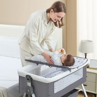 Toddly CuddleCrib 3-in-1 Baby Bassinet with Adjustable Height & Rocking Cradle
