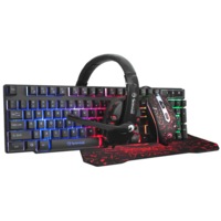 Marvo CM370 RGB LED Backlit Gaming Keyboard Mouse Headset Pad Bundle Gift Pack
