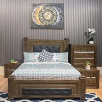 Dakota 4 Pcs Tallboy Bedroom Suite - Antique Guam