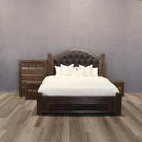 Royal Dakota 4 Pcs Tallboy Bedroom Suite - Antique Guam