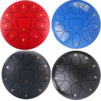10 Inch 11-Tone Steel Tongue Drum C Key Percussion Instrument With Mallets Set