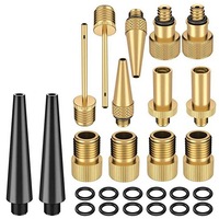 Bike Ball Inflator Nozzle Adapter Air Pump Valve Needle Presta Schrader Kit - 26pcs