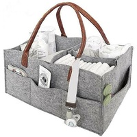 Diaper Caddy Nursery Storage Baby Organizer Basket Nappy Bin Infant Wipes Bag