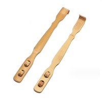Long Reach Bamboo Scratch Back Scratcher Body Massage - 2x