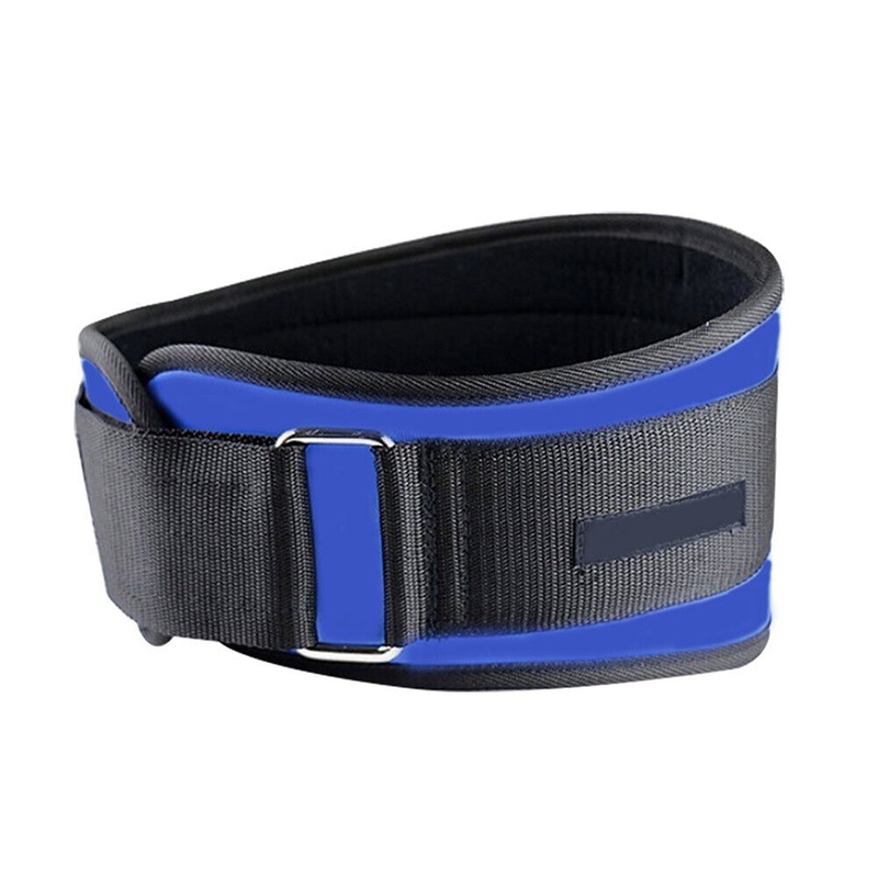 Men Waist Support Belt Adjustable for Deep Squat Weight Lifting Sport Training - Blue Unbranded