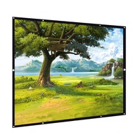 Projector Screen 120in 16:9 3D Hanging HD Home Cinema Projection Theatre Outdoor