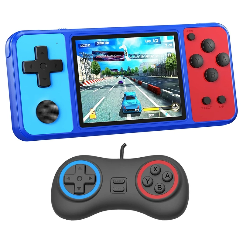 Handheld Game Console for Kids Preloaded 380 Classic Retro Games with 3.0'' Color Display and Gamepad Rechargeable Arcade Gaming Player