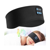 Soft Sleeping Wireless Headphones Bluetooth Headband Music Sport Long Time Play For Sleep Workout Running Yoga Black