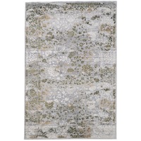 Celine Distressed Floral Green / Grey Rug