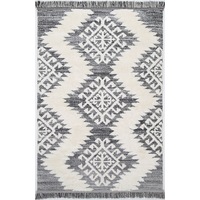 Kaza Tribal Cream Anthracite Rug