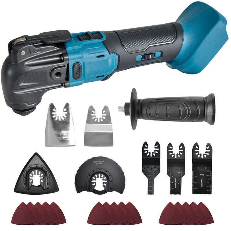 Cordless Oscillating Tool Brushless Motor Multi-Tool Speed Adjustable For Makita 18V Battery with Auxiliary Handle for Scraping Sanding Cutting... Yarra Supply Australia