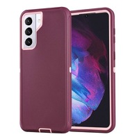 For Samsung Galaxy S23 Case Drop Resistant Defender Tradies Heavy Duty Rugged Shockproof Tough Cover (Purple)