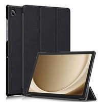 For Samsung Galaxy Tab A9 Case, 8.7 inch SM-X110 X115 Folio Smart Leather Magnetic Stand Case Cover (Black)