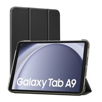 For Samsung Galaxy Tab A9+ Plus 11 inch SM-X210/X215 Folio Smart Leather Magnetic Stand Case Cover (Black)