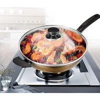 Casserole Sauce Pot Glass Lid 22 cm