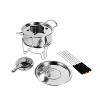Stainless Steel Fondue Set Cheese, Cholocolate and Meat 18*17 cm