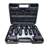 19pcs 1/2''Drive Deep Impact Socket Tool Set Metric Garage Workshop Tools 8-36MM