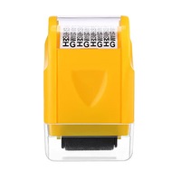 Data Guard Stamp Roller Protection Identity Confidential Privacy ID Theft YELLOW