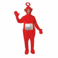 Teletubbies Adult Jumpsuit Party Fancy Dress Up Unisex Outfit Costume RED