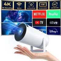 Mini 4K Projector with WiFi, Bluetooth 5.0, and 360° Keystone Correction for iOS/Android - Portable Home Theater