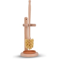 Natural Wooden Toilet Brush with Long Handle & Sisal Bristles- Bamboo, Sturdy & Durable