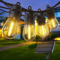 Solar String Lights Outdoor 16M IP65 Waterproof 15+1 S14 LED Bulbs Garden Balcony Yard