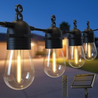Solar String Lights Outdoor IP65 Waterproof 15+1 LED Bulbs Garden Balcony Yard