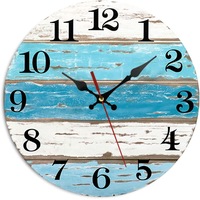 Wall Clock Silent, Quartz Battery Round Easy Read