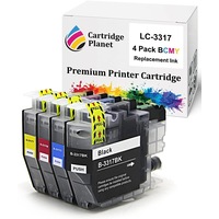 4 Pack (1BK,1C,1M,1Y) Compatible Ink for Brother LC-3317 LC3317 for Brother MFCJ5330DW MFCJ5730DW MFCJ6530DW MFCJ6730DW MFCJ6930DW