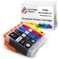 5 Pack (1BK,1PBK,1C,1M,1Y) Compatible Ink for Epson 410XL for Epson Expression Premium XP-530 XP-540 XP-630 XP-640 XP-900