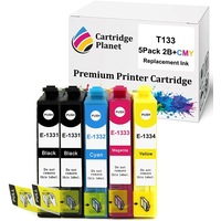 5 Pack (2BK,1C,1M,1Y) Compatible Ink for Epson 133 T1331 T1332 T1333 T1334 for Epson N11 NX125 NX130 NX230 NX420 NX430 320 325 435
