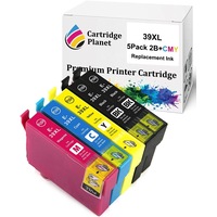 5 Pack (2BK,1C,1M,1Y) Compatible Ink for Epson 39XL for Epson Expression Home XP-2105 Expression Home XP-4105