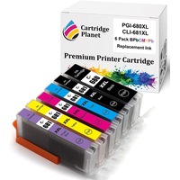 6 Pack (1BK,1PBK,1C,1M,1Y,1PB) Compatible Ink for Canon PGI-680XXL CLI-681XXL PGI680XXL CLI681XXL for Canon TS8160 TS8260 TS8360 TS9160