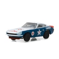 Greenlight Licensed 1:64 Scale Datsun 240Z Caltex 1970 Diecast Model Car Blue & White