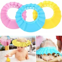 ADJUSTABLE BABY SHOWER CAP BABY KIDS CHILDREN BATH SHAMPOO SHIELD HAT