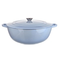 Cast Iron Pot Pale Blue 7L