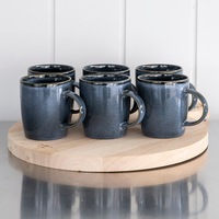 Stoneware Mug Set/6 Mediterranean Blue