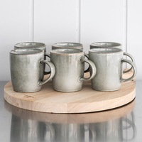 Stoneware Mug Set/6 Olive Green