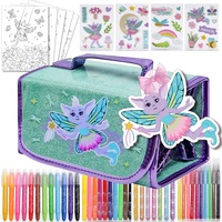Scented Markers For Kids - Art Kits for Kids - Fairy Gifts For Girls - Coloring Kit Includes Smelly Markers, Stamp Markers, Sparkly Fairy Pencil Case