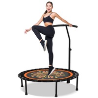 40" Foldable Rebounder Mini Trampoline with Adjustable Height, Ideal for Rebounding Exercise and Cardio