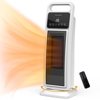 YOPOWER 2000W Portable Fan Heater, Tower Ceramic Space Heater with Overheat Protection, 8H Timer, White