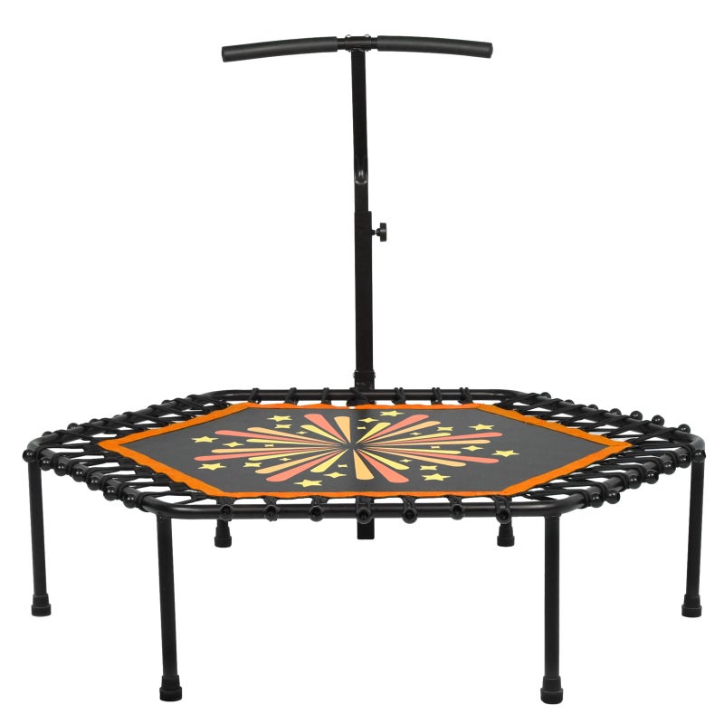YOPOWER 50" Rebounder Mini Trampoline with Adjustable Height, Ideal for Rebounding Exercise and Cardio