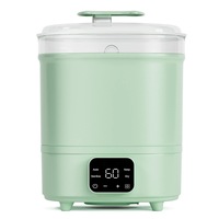 YOPOWER Baby Bottle Steriliser and Dryer, Electric Steam Bottle Sanitizer, 4 Modes Large Capacity Bottle Sterilizer with LED Touch Screen, Green