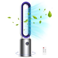YOPOWER Bladeless Tower Fan Electric Cooler 2 In 1 Air Cool Sleep Timer Remote Control