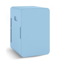 YOPOWER Mini Portable Compact Personal Fridge Cooler, 22 Liter Capacity, Includes Plugs for Home Outlet & 12V Car Charger, Blue