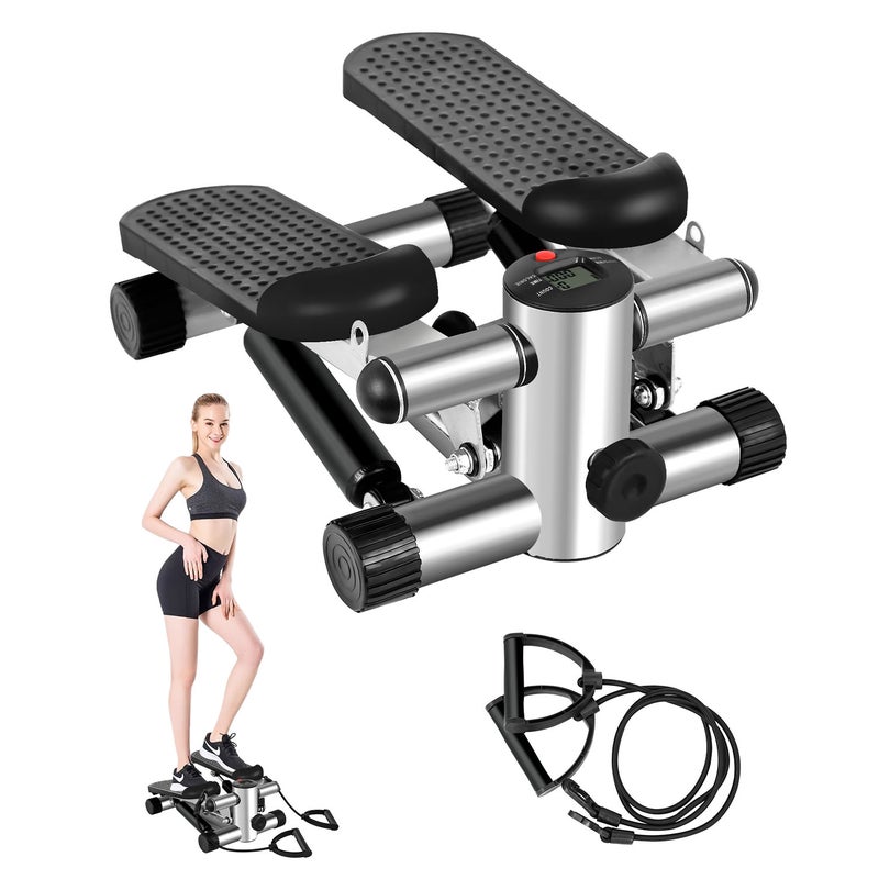 YOPOWER Mini Stepper Stair Climber Machine with Resistance Bands and 120KG Weight Capacity Australia