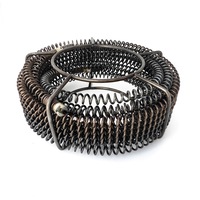 DIY Plumbing Drain Snake Auger Cleaning Tool Spring Cable Sewer Pipe 3 meter black spring 4pcs total 12 meters with holder