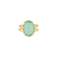 Vama - Anthea Ring - Metal-Sterling Silver - Stone-Aqua Chalcedony - Finish-Shiny