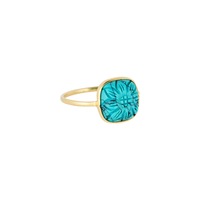 Vama - Calista Ring - Metal-Sterling Silver - Stone-Turquoise - Finish-Shiny