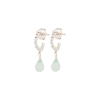 Vama - Gloria earrings - Metal-Sterling Silver - Stone-Aqua Chalcedony - Finish-Shiny